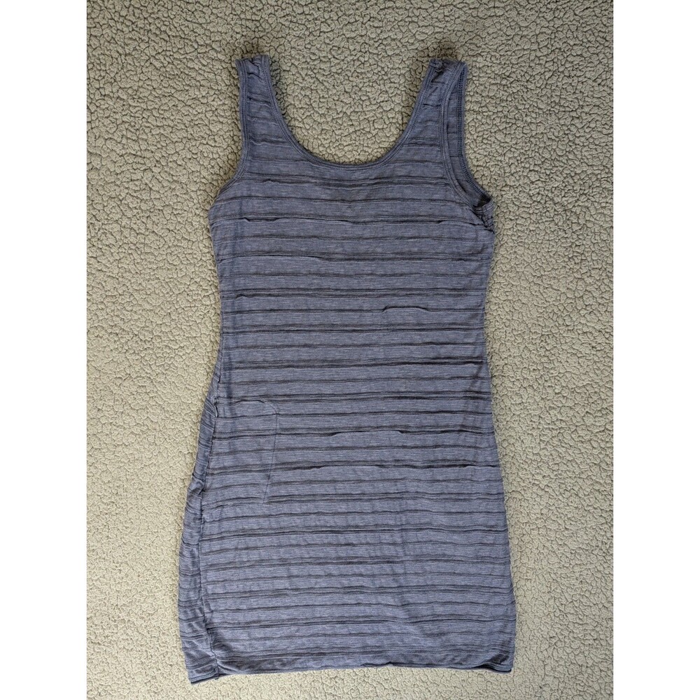 Toad & Co Women's Blue Shadow Line Samba Flow Tank Dress Size Small Sporty